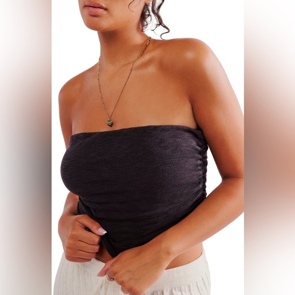Free People Navy Speckled‎ Tube Knit Top NWT Small - Picture 1 of 10